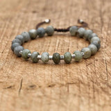 Men Women Laradorite Friendship Bracelets Natural Stone Punk Meditation Couples