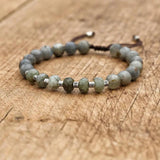 Men Women Laradorite Friendship Bracelets Natural Stone Punk Meditation Couples
