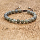 Men Women Laradorite Friendship Bracelets Natural Stone Punk Meditation Couples