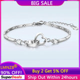 Vintage Heart To Heart Bracelet Flash Crystal Jewelry