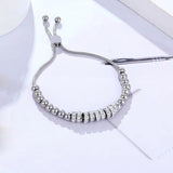 Zircon Circle Bracelet Adjustable Size Stainless Steel Jewelry for Women