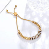 Zircon Circle Bracelet Adjustable Size Stainless Steel Jewelry for Women