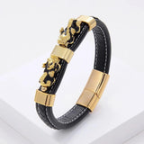 Multicolor PIXIU Guardian Beast Leather Rope Chain Bracelet