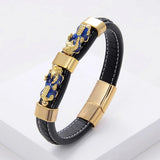 Multicolor PIXIU Guardian Beast Leather Rope Chain Bracelet