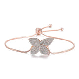 Zirconia Flower Charm Bracelet for Women