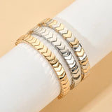 Punk Metal Triangle Arrows Beads Bracelet for Women Men DIY Jewelry