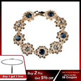 Vintage CZ Flower Bracelet Antique Chain Bangle ZD1 SSP