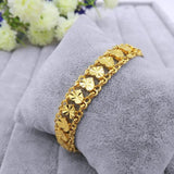 Stylish 24k Heart Charm Bracelet for Women Love Lace Bangle Girls Jewelry