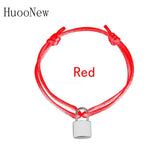 Adjustable Rope Bracelet Stainless Steel Lucky Lock Bangle