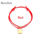 Adjustable Rope Bracelet Stainless Steel Lucky Lock Bangle