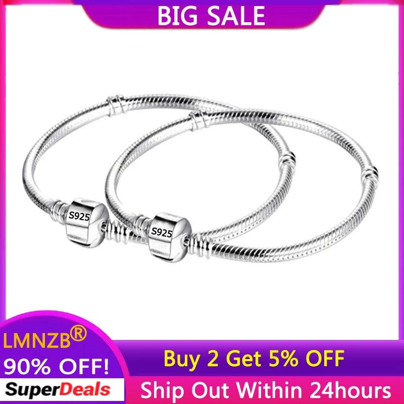Tibetan Silver Snake Chain Bangle Bracelet Allergy-Free Jewelry