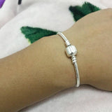 Tibetan Silver Snake Chain Bangle Bracelet Allergy-Free Jewelry