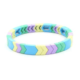 Enamel Beads Arrow Bracelet Stacking Yoga Bracelet