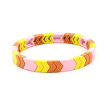 Enamel Beads Arrow Bracelet Stacking Yoga Bracelet