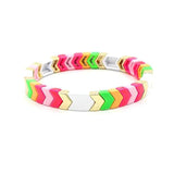 Enamel Beads Arrow Bracelet Stacking Yoga Bracelet