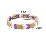 Enamel Beads Arrow Bracelet Stacking Yoga Bracelet