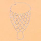 Stonefans Hollow Mesh Rhinestone Bracelet for Women Crystal Wrist Chain