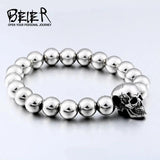 Steampunk Metal Skull Bracelets Set