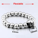 Steampunk Metal Skull Bracelets Set
