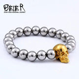 Steampunk Metal Skull Bracelets Set