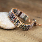 Leopard Skin Stone Bohemia Charm Bracelet Women Man Jewelry