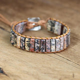 Leopard Skin Stone Bohemia Charm Bracelet Women Man Jewelry