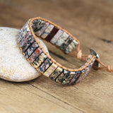 Leopard Skin Stone Bohemia Charm Bracelet Women Man Jewelry