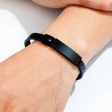 Stainless Steel Men's Leather Bracelet Jewelry Gift