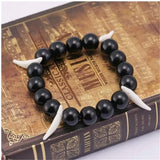 Anime Bracelet Wolf Tooth Bead Bracelet Men Bracelets & Bangles Kikyou Jewelry