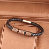 Bronze Beaded Accessories Classic Leather Bracelet for Men
