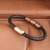 Bronze Beaded Accessories Classic Leather Bracelet for Men