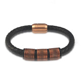 Bronze Beaded Accessories Classic Leather Bracelet for Men