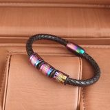 Bronze Beaded Accessories Classic Leather Bracelet for Men