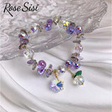 Colorful Crystal Charm Bracelet for Women