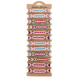 12Pcs Bohemia Summer Beach Colorful Tassel Bracelet Kit