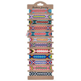 12Pcs Bohemia Summer Beach Colorful Tassel Bracelet Kit