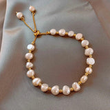 Baroque Freshwater Pearl Beads Adjustable Bracelet