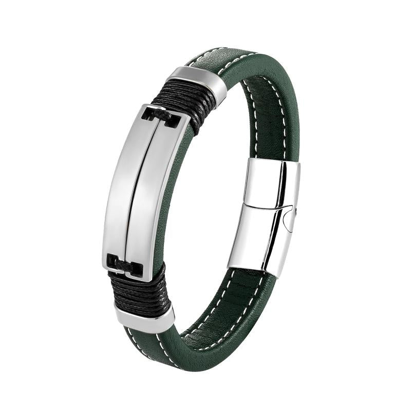 Double Row Stainless Steel Couple Bracelet