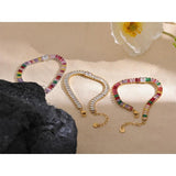 CZ Stainless Steel Chain Bracelet Bangle for Women
