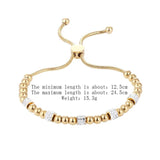 Circle Bead Zircon Women Bracelet Titanium Steel Jewelry Gift
