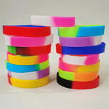 20PCS Lot Rainbow Silicone Wristband Jewelry