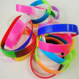 20PCS Lot Rainbow Silicone Wristband Jewelry