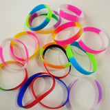 20PCS Lot Rainbow Silicone Wristband Jewelry