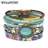 Bohemia Stone Leather Bracelets for Women
