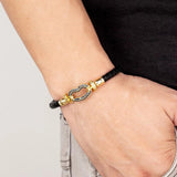 Colorful Zircon Lips Charm Bracelet Retro Leather Bangle