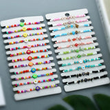 12pcs Shell Flower Rope Bracelets Set Colorful Beads Charm Bracelet