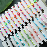 12pcs Shell Flower Rope Bracelets Set Colorful Beads Charm Bracelet
