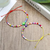 12pcs Shell Flower Rope Bracelets Set Colorful Beads Charm Bracelet