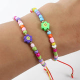 12pcs Shell Flower Rope Bracelets Set Colorful Beads Charm Bracelet