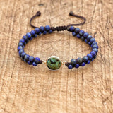 African Jasper Lapis Charm Bracelet String Braided Yoga Friendship Jewelry